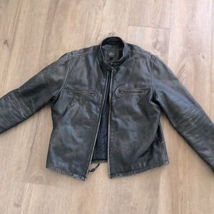 Genuine Leather Jacket / Dark Brown / Size Large